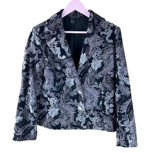 Spanner I Black Velvet I Paisley Print I Jacket  Blazer